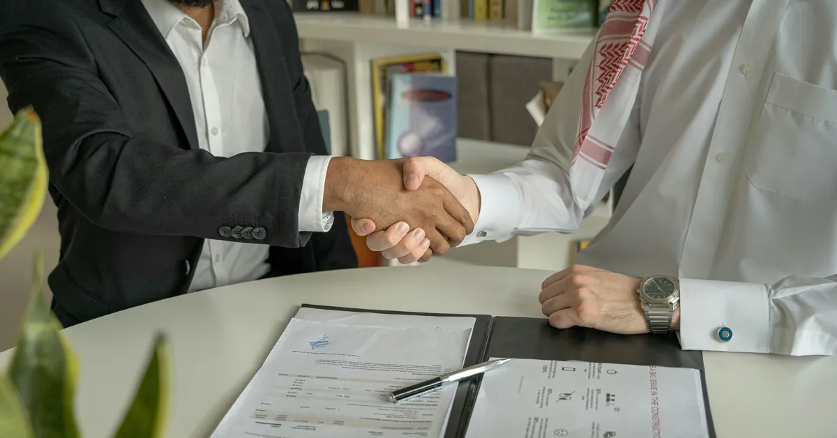 business sale handshake